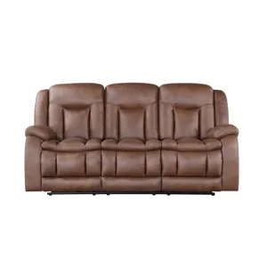 Morello Sofa W/Dual Recliner Brown