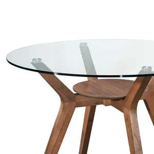 Oscar Round Glass Top For Std Or Counter Dining Base