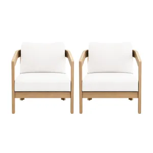 Wesley Patio Club Chair W White Cushion