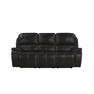 Brookings Sofa W/Dual Recliner-Charcoal