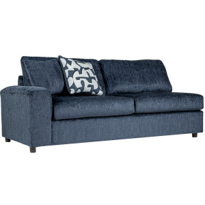 Tristan Sectional Upholstery Tristan LAF Loveseat W 2 Accent Pillows-Indigo Blue