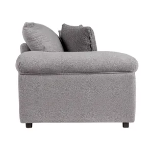 Remi LAF Loveseat W 2 Accent Pillows-Light Gray