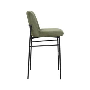 Erik Bar Chair W Black Metal Frame Green(2 Per Carton)