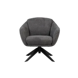 Fleming Gray Boucle Swivel Lounge Chair(1 Per Carton)