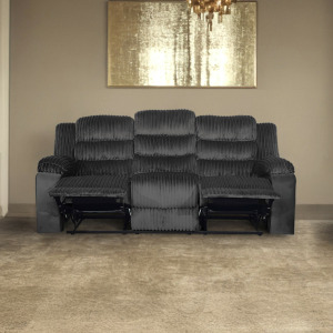 Willow Motion-Gray Willow Sofa W/Dual Recliner-Gray