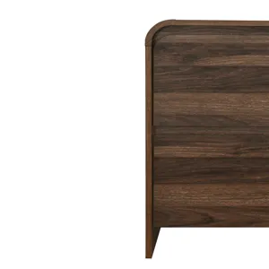 Mara Two Drawer End Table Bedside Table-Walnut