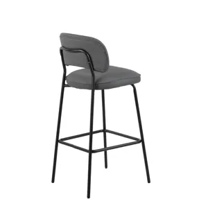 Blythe Gray Vegan Leather Bar Chair(2 Per Carton)