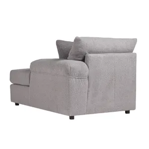 Remi RAF Chaise W/2 Accent Pillows-Light Gray