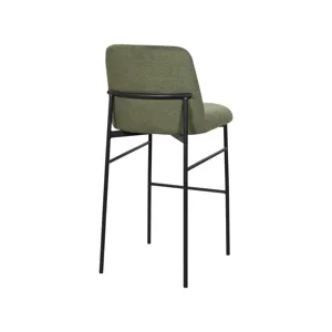 Erik Bar Chair W Black Metal Frame Green(2 Per Carton)