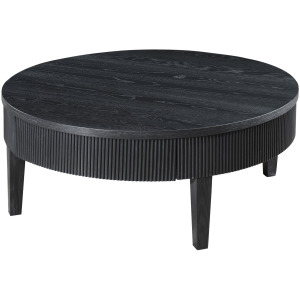 Tate Occasional Tate Round One Drawer Coffee Table-Black