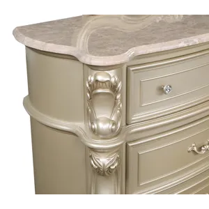 Monique Dresser W/Marble Top-Champagne