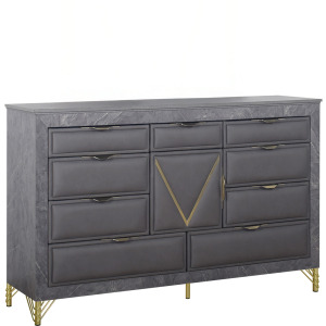 Symmetry Bedroom Symmetry 10 Drawer Dresser-Charcoal