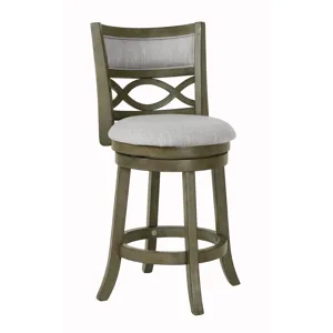 Manchester 24" Counter Stool-Ant Gray W/Fabric Seat