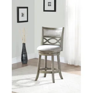 Manchester 24" Counter Stool-Ant Gray W/Fabric Seat