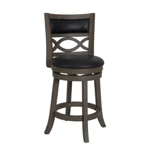 Manchester 24" Counter Stool-Ant Gray W/Pu Seat