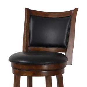 Bristol 29" Bar Stool-Dk Brown W/Pu Seat