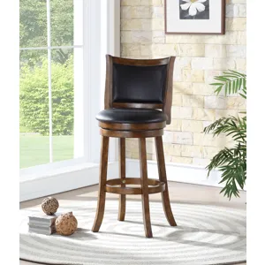 Bristol 29" Bar Stool-Dk Brown W/Pu Seat