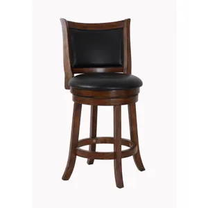 Bristol 24" Counter Stool-Dk Brown W/Pu Seat
