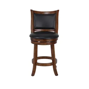 Bristol 24" Counter Stool-Dk Brown W/Pu Seat