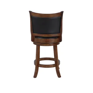 Bristol 24" Counter Stool-Dk Brown W/Pu Seat