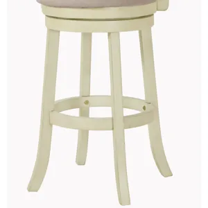 York 29" Bar Stool-Ant White W/Fabric Seat