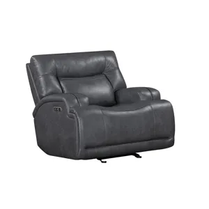 Titan Glider Recliner W/Power Headrest & Footrest-Gray