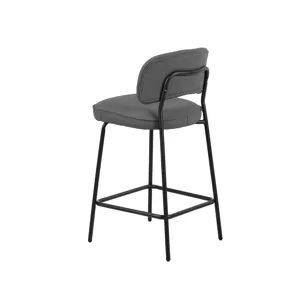 Blythe Gray Vegan Leather Counter Chair(2 Per Carton)