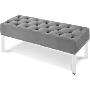 Vivian Gray Velvet Bench Crystal Buttons