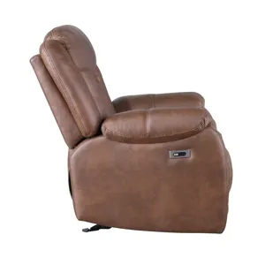 Morello Glider Recliner W/Power Footrest Brown