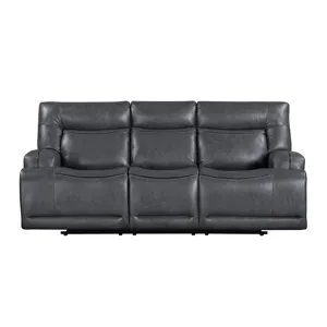 Titan Sofa W/Dual Recliner-Gray