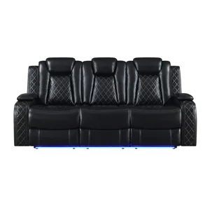 Orion II Sofa W Power Footrest & Headrest-Black