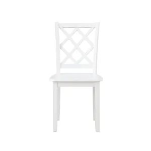 Trellis 5 PC Round Dining Set, Table & 4 Chairs White