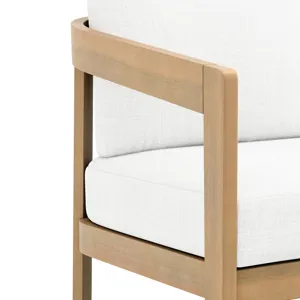 Wesley Patio Sofa, W White Cushions