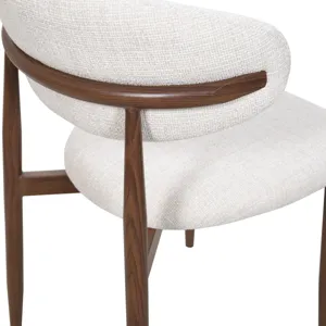 Royce Side Chair W Walnut Metal Frame-Beige(2 Per Carton)