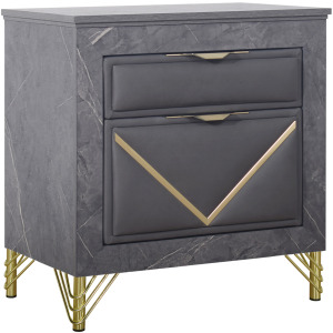 Symmetry Bedroom Symmetry 2 Drawer Nightstand-Charcoal