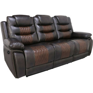 Nikko Motion-Brown Nikko Sofa W/Power Footrest-Brown
