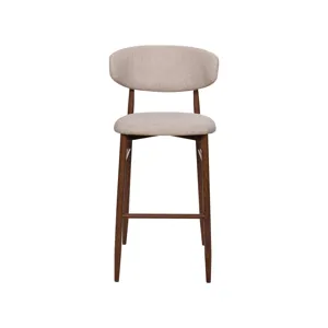Royce Bar Chair W Walnut Metal Frame Toast(2 Per Carton)