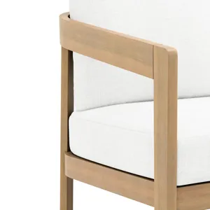 Wesley Patio Loveseat W White Cushions