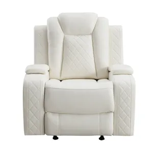 Orion II Glider Recliner W Power Footrest & Headrest-White