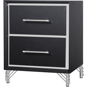 Ava 2 Drawer Nightstand-Ebony