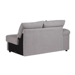 Remi LAF Loveseat W 2 Accent Pillows-Light Gray