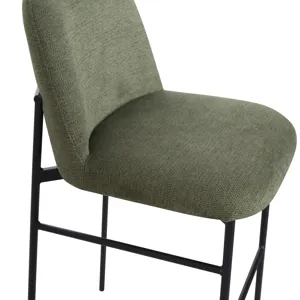 Erik Bar Chair W Black Metal Frame Green(2 Per Carton)