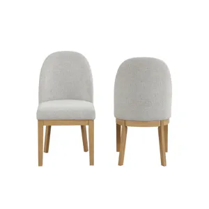 Essence Upholstered Curved Back Chair-Natural
