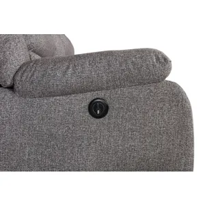 Granada Dual Recliner Sofa W/Power Footrest Gray