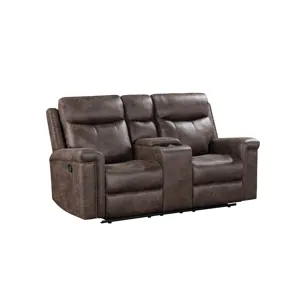 Quade Console Loveseat W/ Power Footrest Mocha