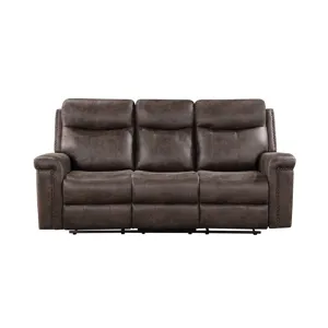 Quade Sofa W/Dual Recliner Mocha