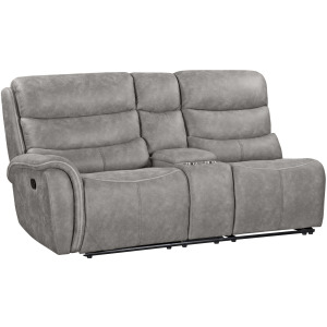Kamari LAF Console Loveseat W/Dual Recliner-Gray