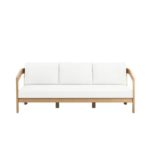 Wesley Patio Sofa, W White Cushions