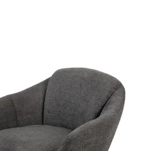 Fleming Gray Boucle Swivel Lounge Chair(1 Per Carton)