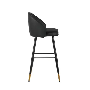 Oliver Black Vegan Leather Bar Chair(2 Per Carton)